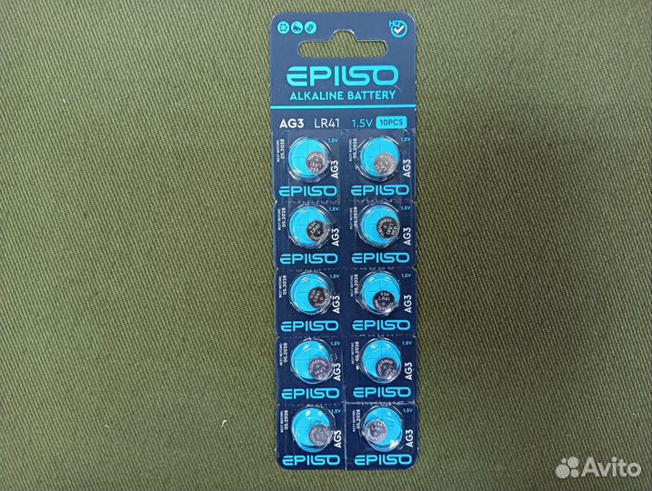 Батарейки AG3/LR41 Eplisto 10шт