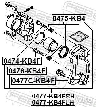 Рем. к-кт суппорта mitsubishi L200 05- пер. 047