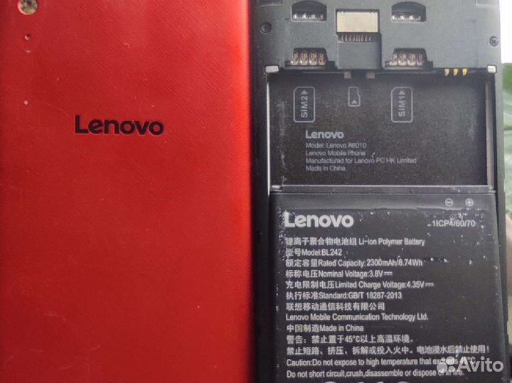 Телефон lenovo a6010 разбор