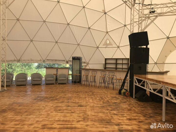 Сферический шатерплощадь – 312 м²