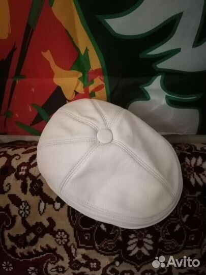 Кепка детская кожаная