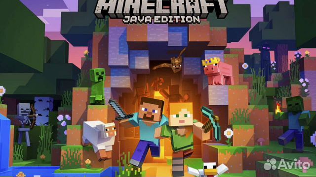 Minecraft Bedrock + Java Edition ключ (две версии)