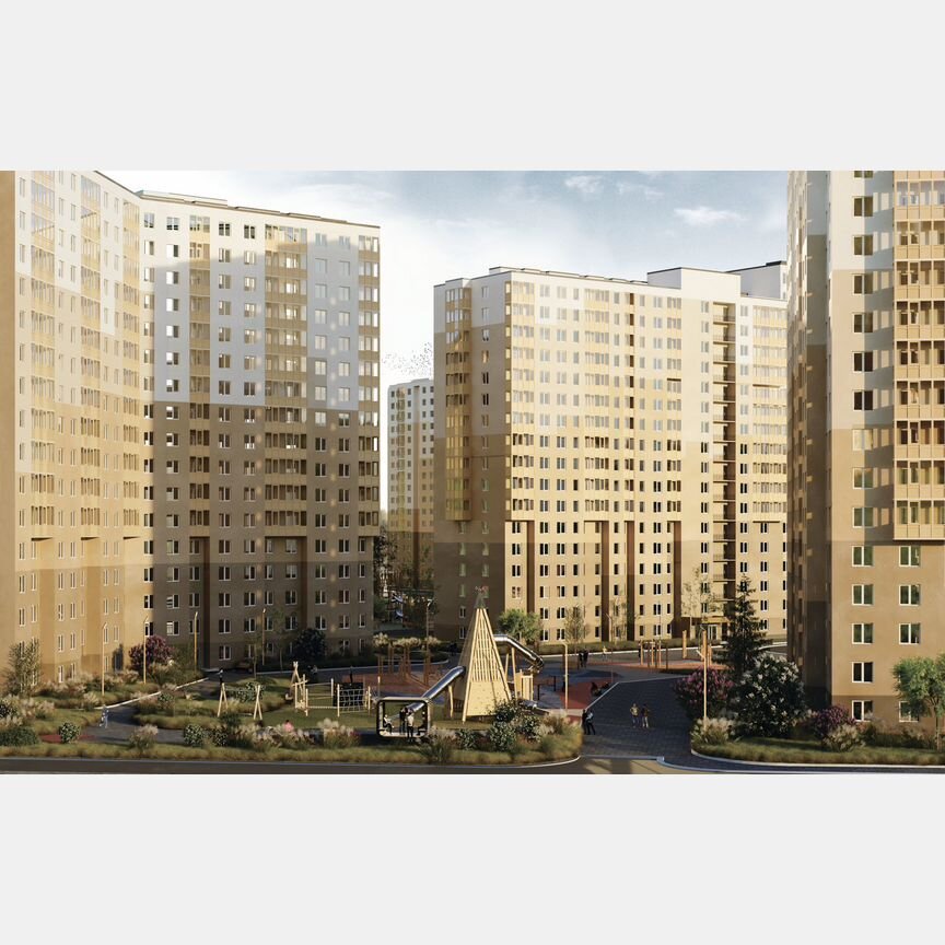 2-к. квартира, 60,5 м², 4/17 эт.