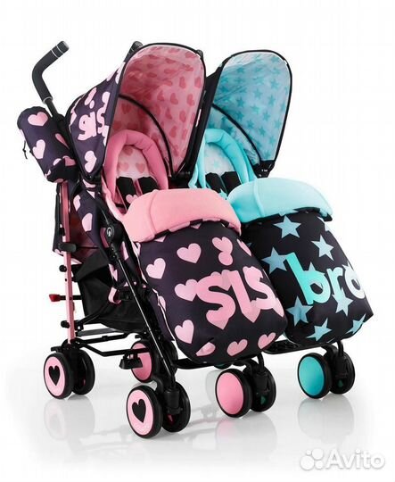 Коляска для двойни Cosatto Supa Dupa Sis and Bro
