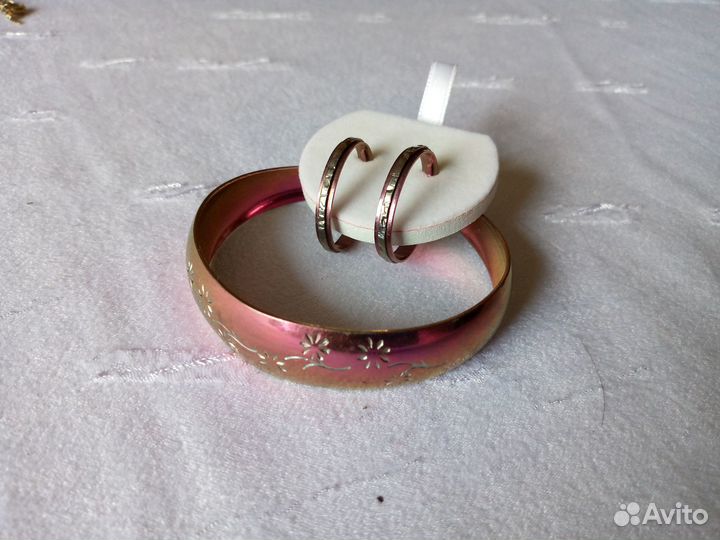 Браслет и Серьги Циркониевые Лечебные СССР