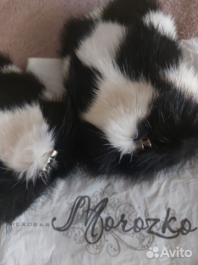 Новые норковые варежки детские