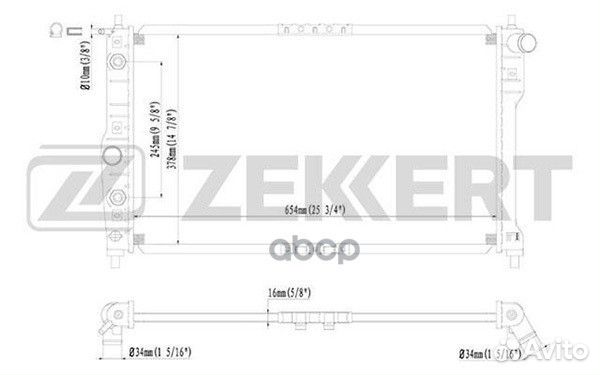 Радиатор охл. дв. Daewoo Leganza (klav) 97- Nu