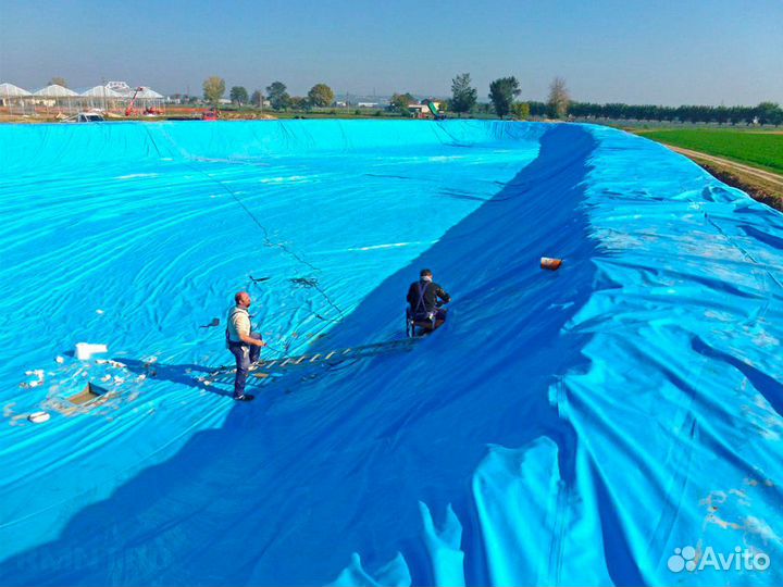 Плёнка для прудов голубая/чёрная (двухсторонняя)