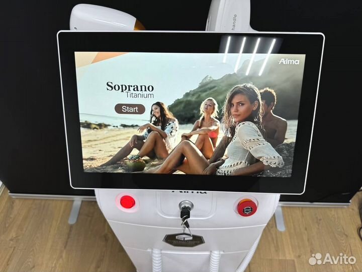 Диодный лазер для эпиляции Soprano 1600 ватт с 2 манипулами для удаления волос, тату и татуажа Обуче