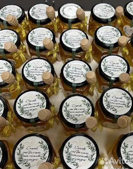 Бонбоньерка с мёдом на свадьбу