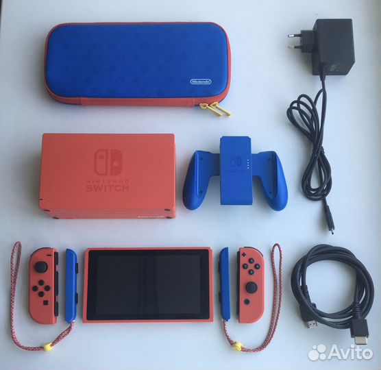 Nintendo Switch Mario Edition прошитая / комплект