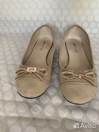 Балетки натуральная кожа, размер 40