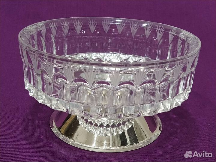 Хрустальная ваза/конфетница, Чехословакия