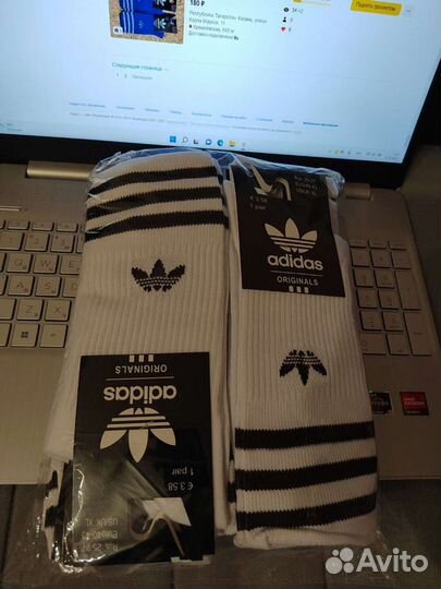 Носки высокие Adidas Original х5 пар