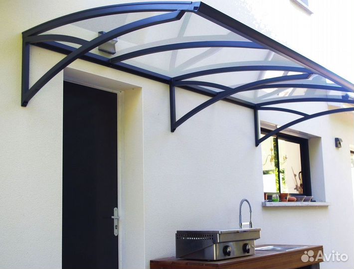 Стеклянные козырьки