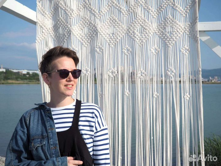 Штора макраме арка handmade 95*210