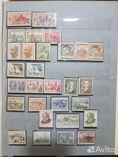 Почтовые марки альбом Чехословакия 1940-ые года