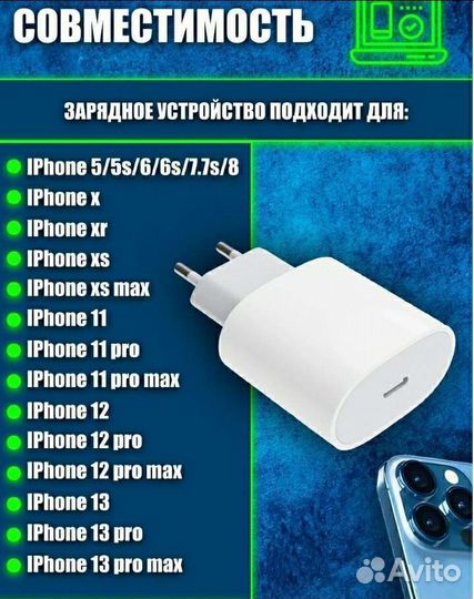 Зарядка на iPhone 20w