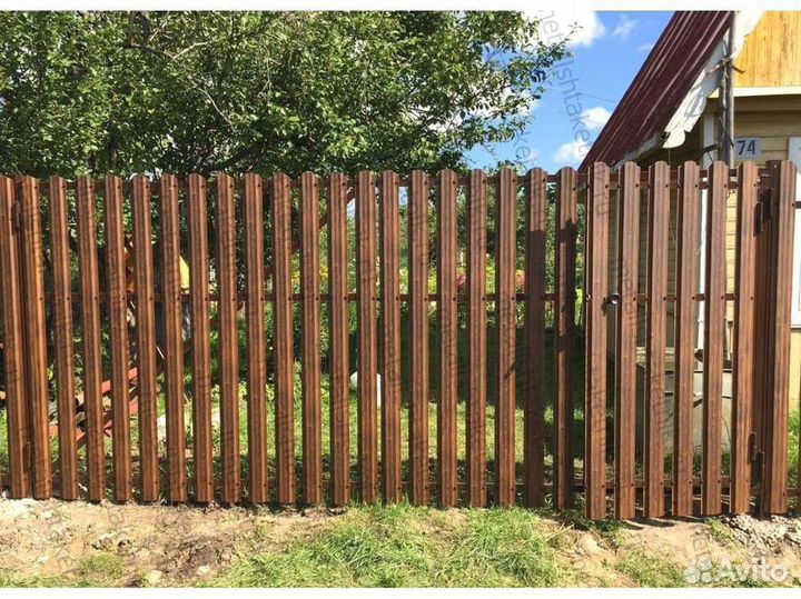 Забор из евроштакетника быстро