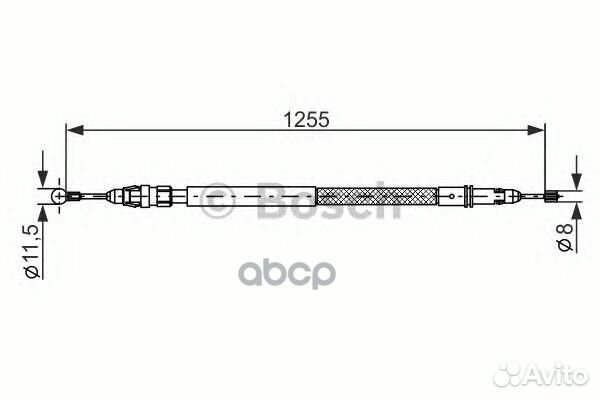 1 987 482 235 трос ручника L1255 Fiat Ulysse