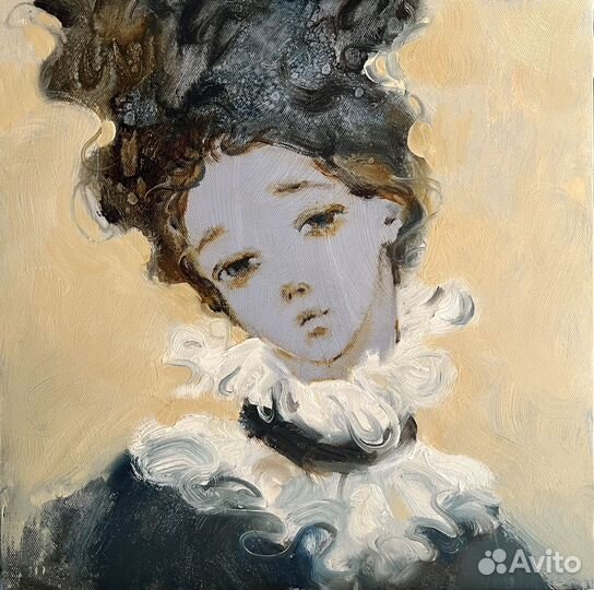 Картина маслом портрет девушка барокко романтизм