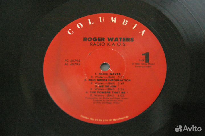 Пластинка Roger Waters Radio K.A.O.S. USA 1987