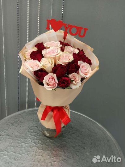 Розы. Букет из 25 роз