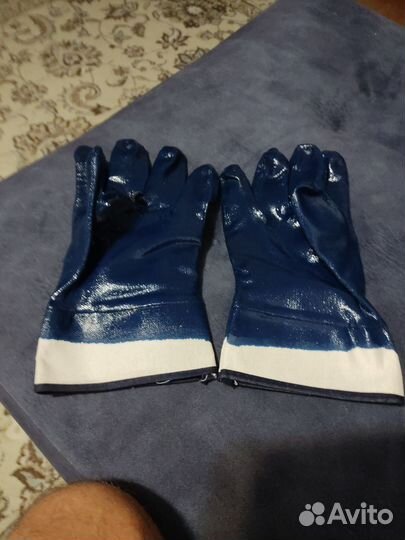 Перчатки рабочие прорезиненные утепленные