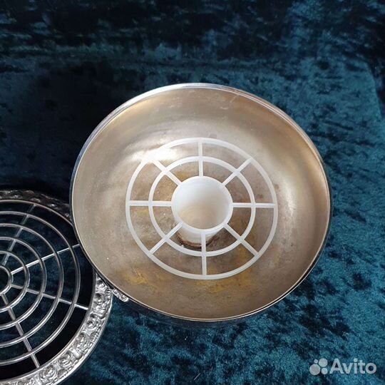 Ваза для букетов, украшения стола, серебрение, 80е