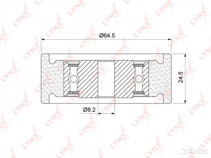 Ролик обводной навесного оборудования PB7088 LY