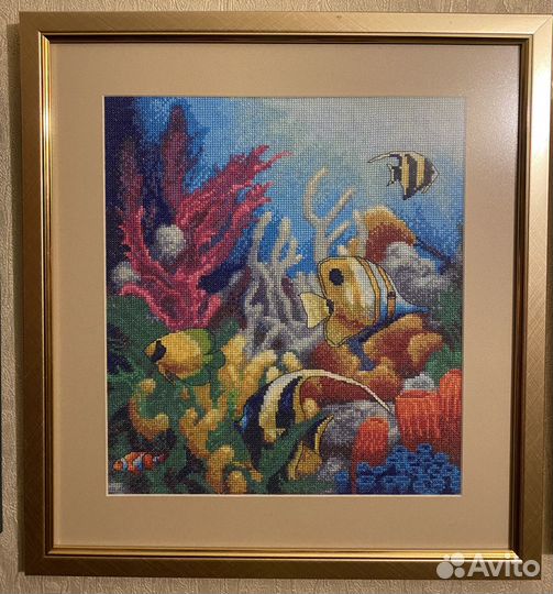 Картина вышитая крестом ручная работа