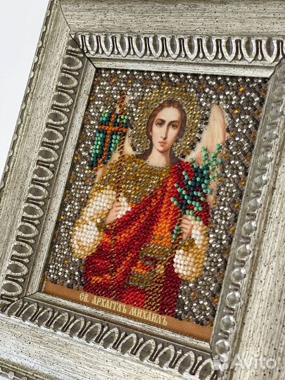Икона Св. Михаил Архангел бисер