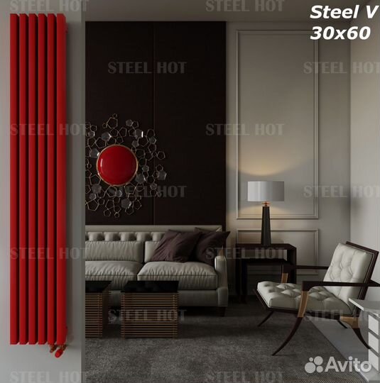 Вертикальный дизайн радиатор Steel V от производит