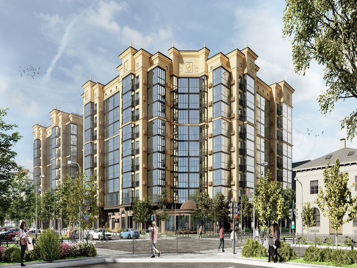 3-к. квартира, 91,4 м², 4/9 эт.