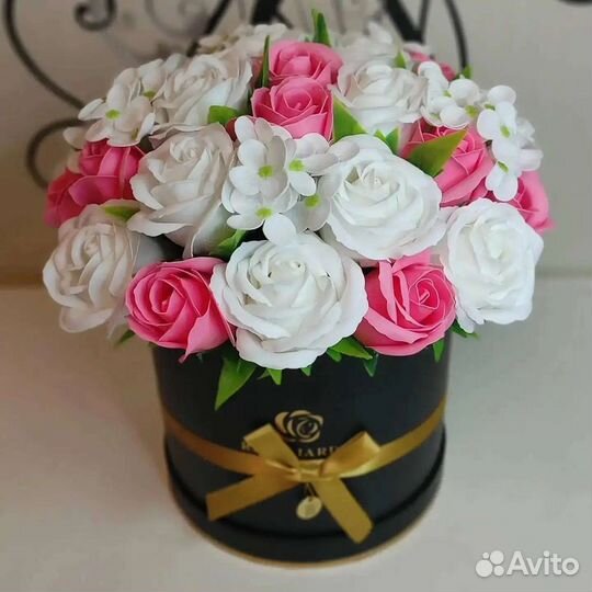 Розы из мыла