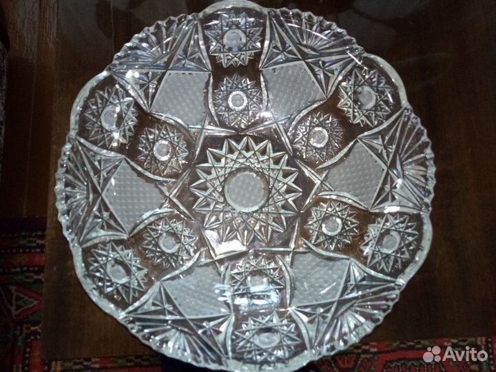 Ваза-фруктовница хрустальная СССР