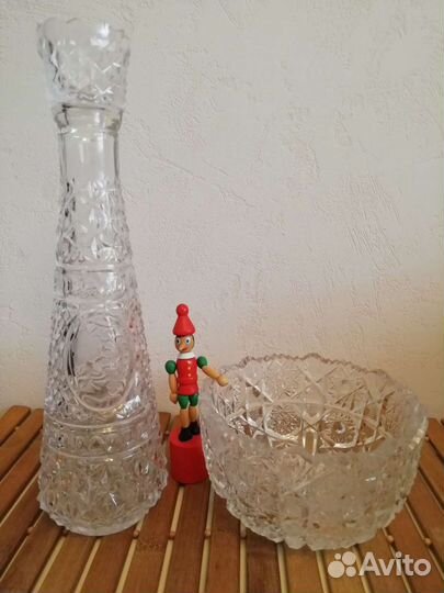 Графин и салатник хрустальный