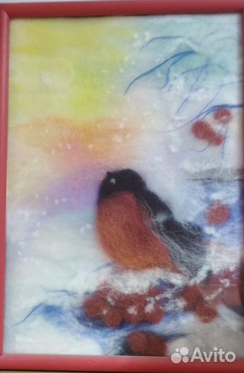 Картина шерстью