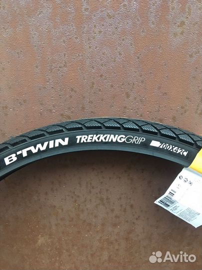 Шина для велосипеда 700x42 trekking 1 grip Btwin