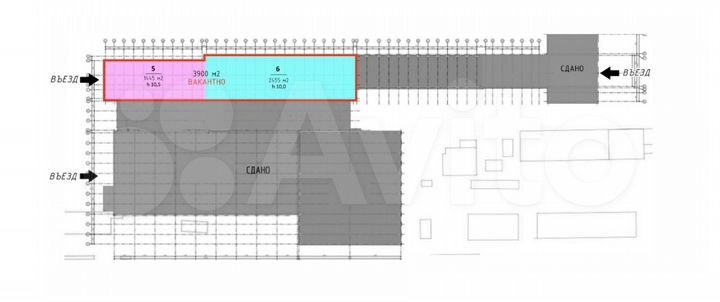 Производство, 3 900 м²