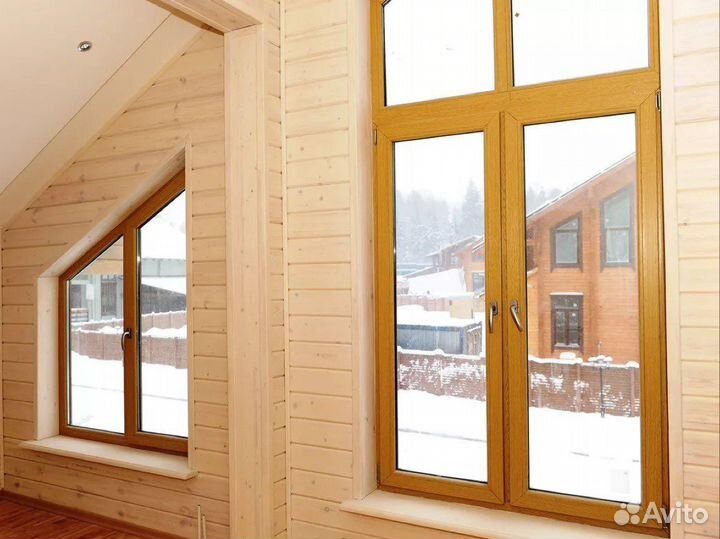 Деревянные окна стеклопакет для бани дома дачи