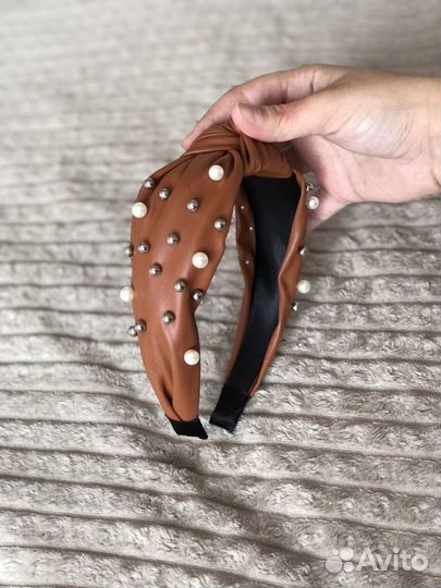 Ободок кожаный