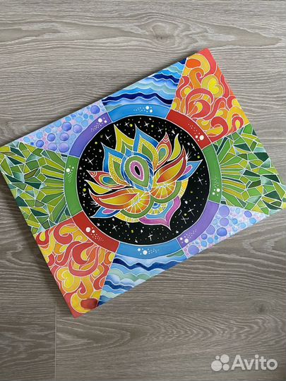 Картина. Холодный батик