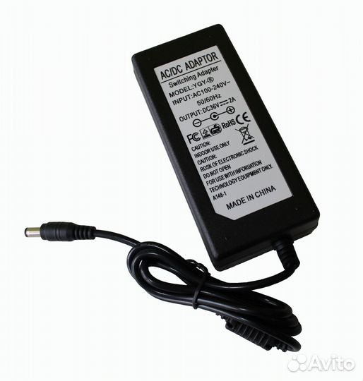 Зарядка для гироскутера 5.5x2.5мм, 72W (36V, 2A)