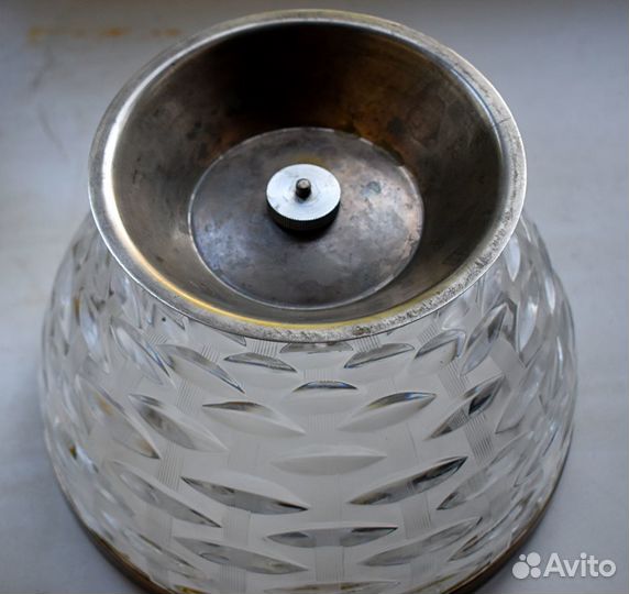 Ваза. конфетница. стекло. мельхиор
