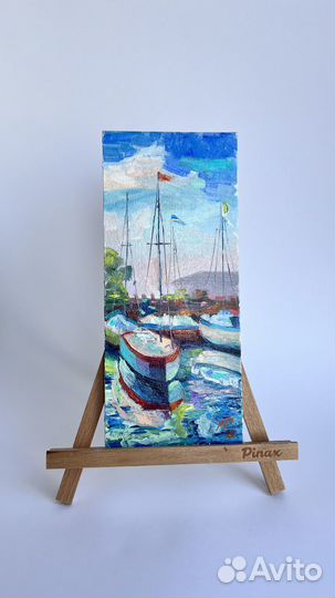 Картина маслом на картоне 