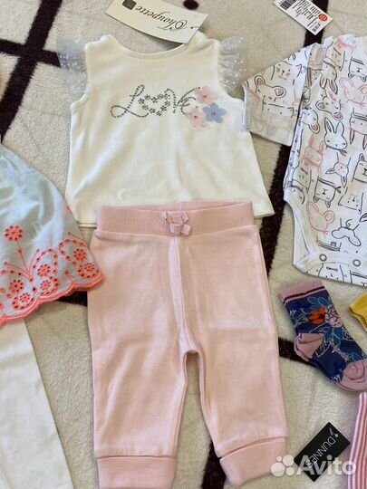 Пакет новых вещей на новорожденную 0-3 мес