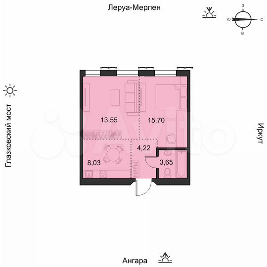 1-к. квартира, 44,9 м², 9/19 эт.