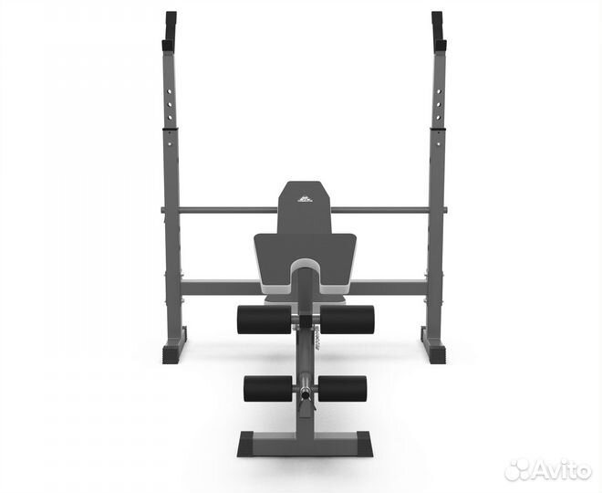 Силовая скамья со стойками под штангу DFC D705