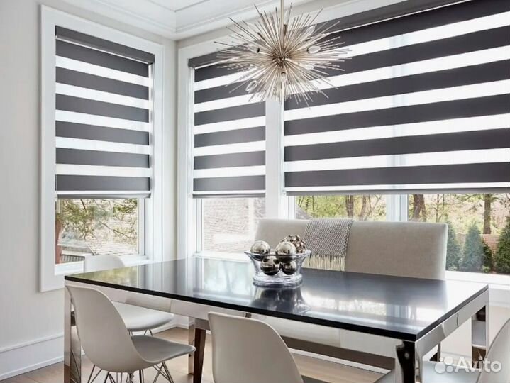 Жалюзи. Рулонные шторы (день-ночь). На заказ